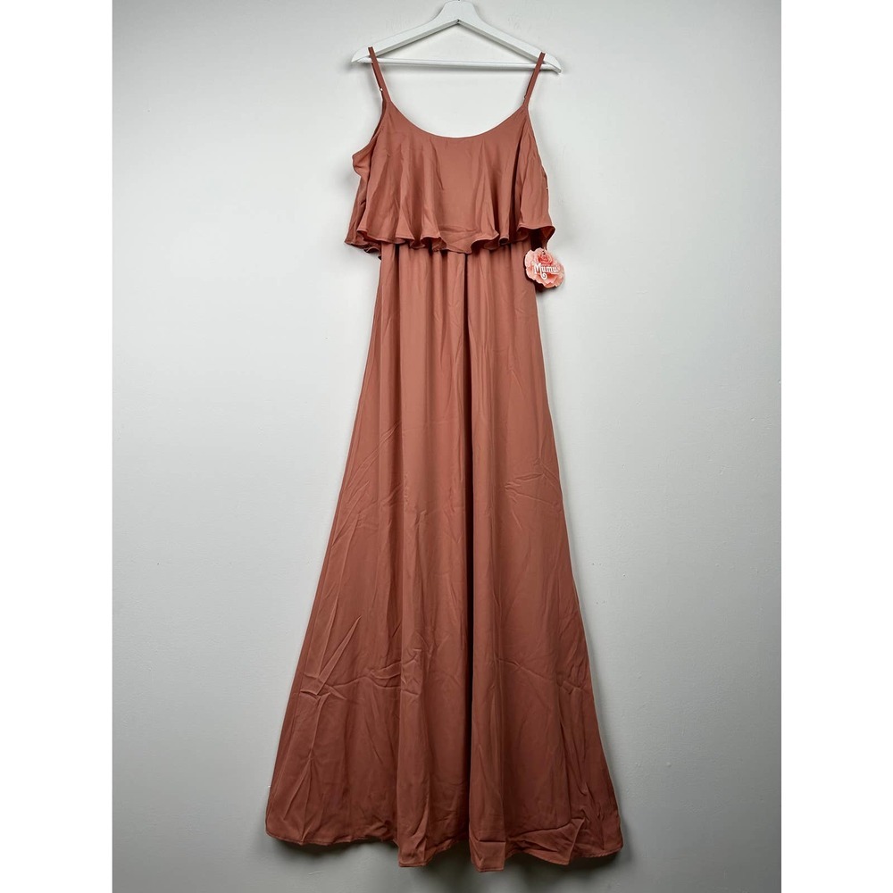 NWT Show Me Your Mumu Caitlin Ruffle Maxi Dress Size XL Wedding
